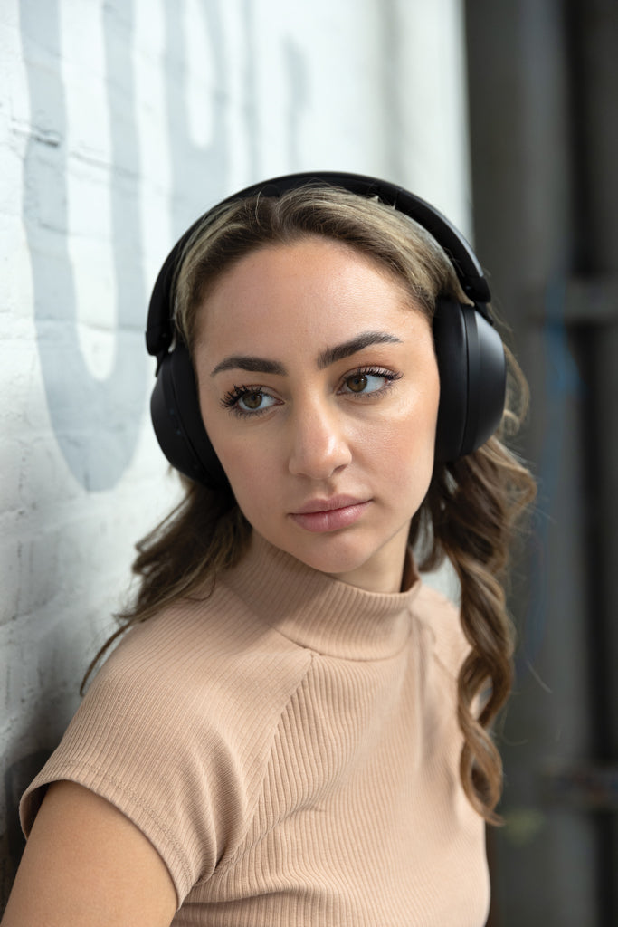 Load image into Gallery viewer, Urban Vitamin Cupertino RCS rplastic ANC headphone - Custom Wood Designs
