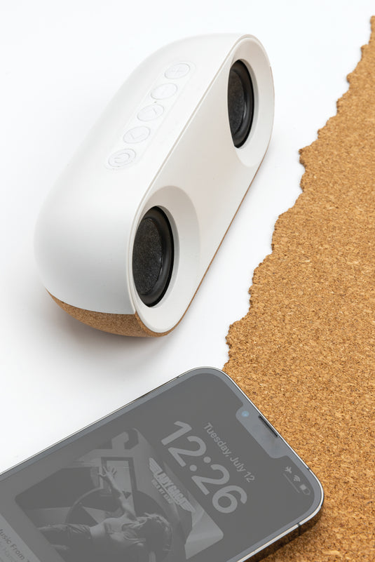Oregon RCS recycled plastic and cork 10W speaker - Custom Wood Designs
