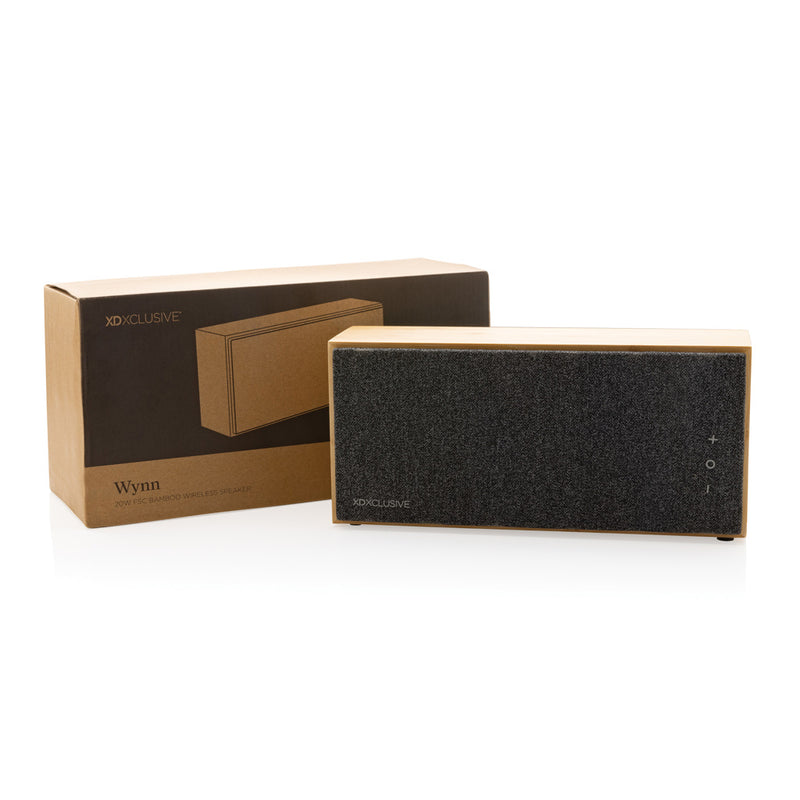 Load image into Gallery viewer, Wynn 20W bamboo wireless speaker - Custom Wood Designs
