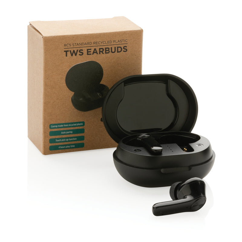 Load image into Gallery viewer, RCS standard recycled plastic TWS earbuds - Custom Wood Designs
