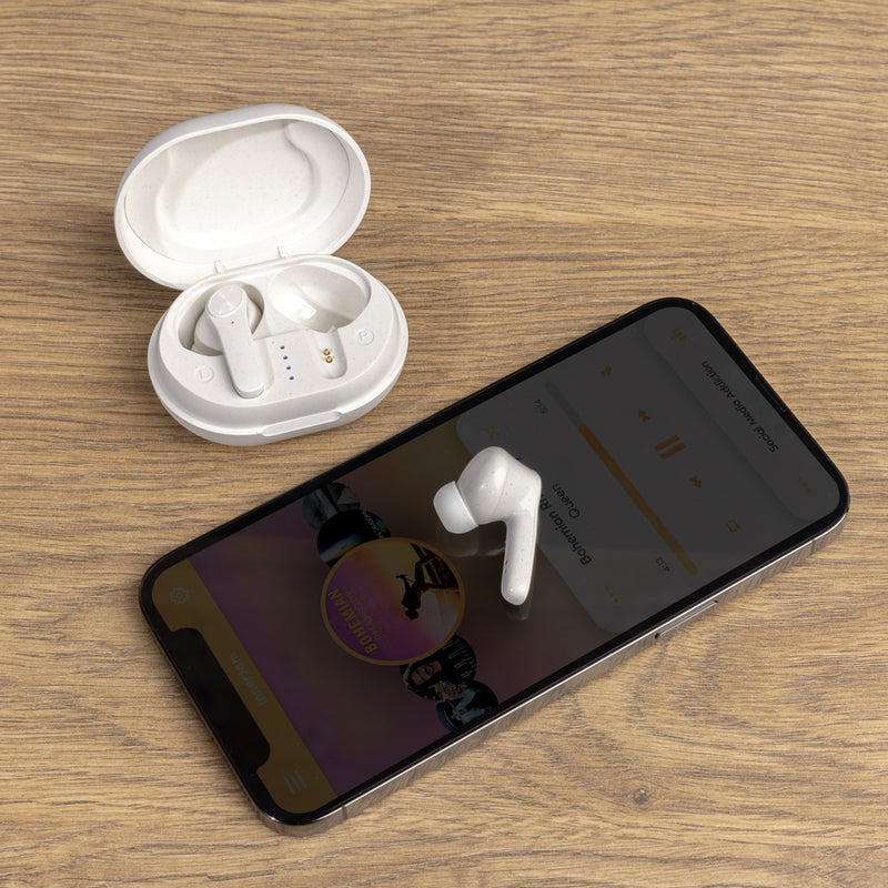 Load image into Gallery viewer, RCS standard recycled plastic TWS earbuds - Custom Wood Designs
