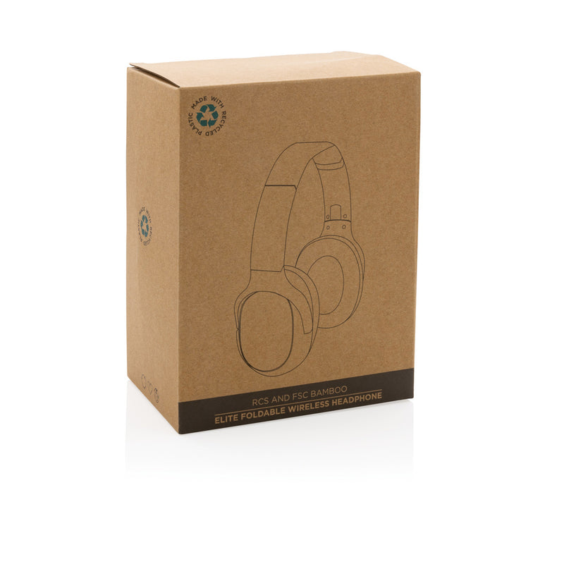 Load image into Gallery viewer, RCS and bamboo Elite Foldable wireless headphone - Custom Wood Designs
