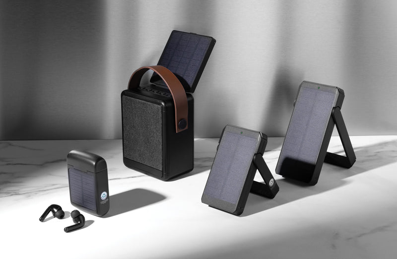 Load image into Gallery viewer, Skywave RCS recycled plastic solar speaker 12W - Custom Wood Designs
