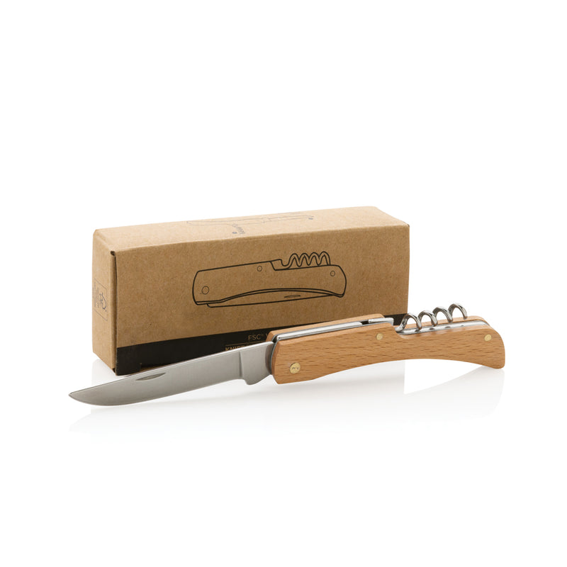 Load image into Gallery viewer, Wooden knife with bottle opener - Custom Wood Designs
