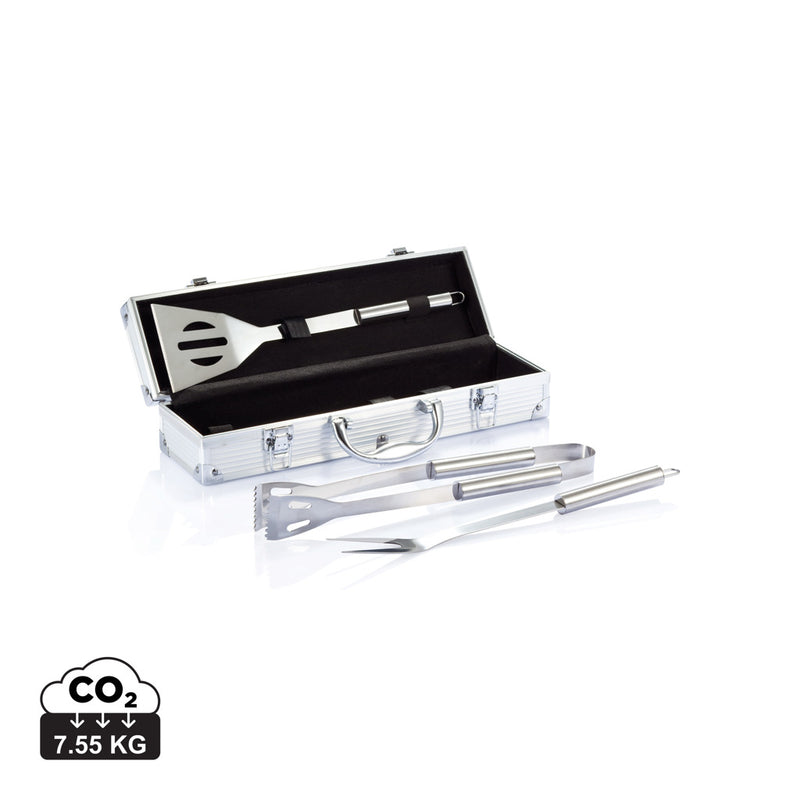 Load image into Gallery viewer, 3 pcs barbecue set in aluminium box - Custom Wood Designs
