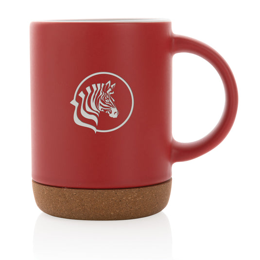 Ceramic mug with cork base 280ml - Custom Wood Designs