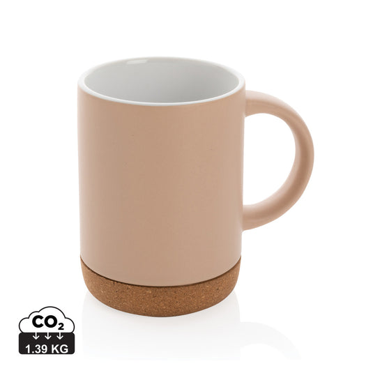 Ceramic mug with cork base 280ml - Custom Wood Designs