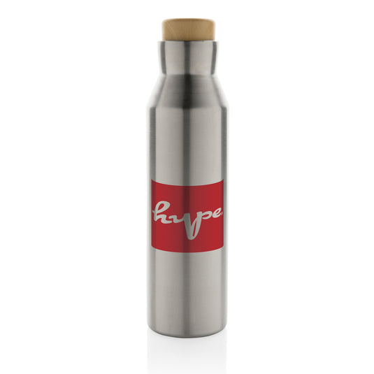 Gaia RCS certified recycled stainless steel vacuum bottle - Custom Wood Designs
