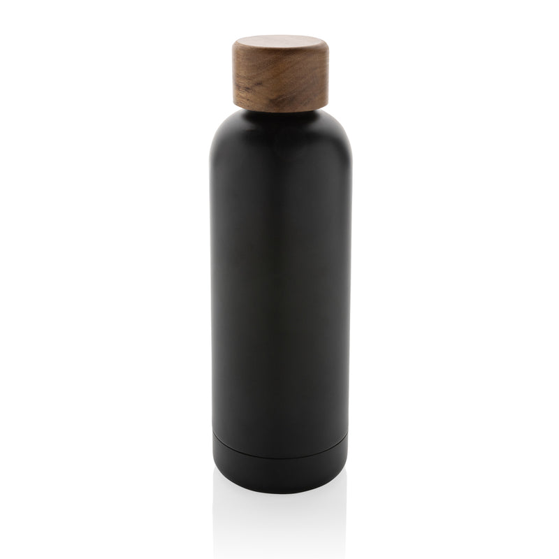 Load image into Gallery viewer, Wood RCS certified recycled stainless steel vacuum bottle - Custom Wood Designs
