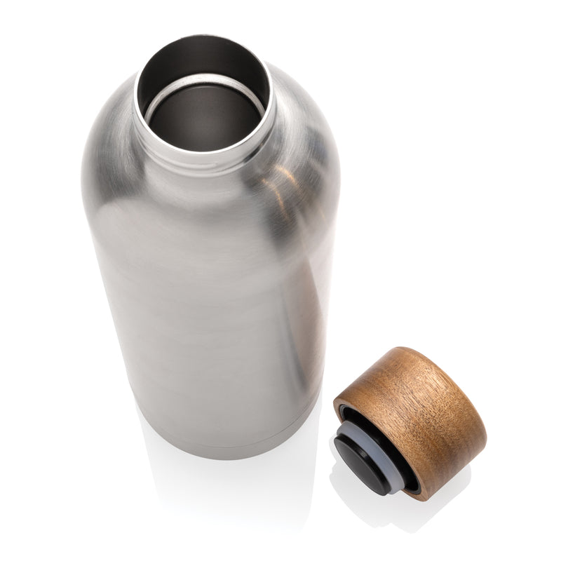 Load image into Gallery viewer, Wood RCS certified recycled stainless steel vacuum bottle - Custom Wood Designs
