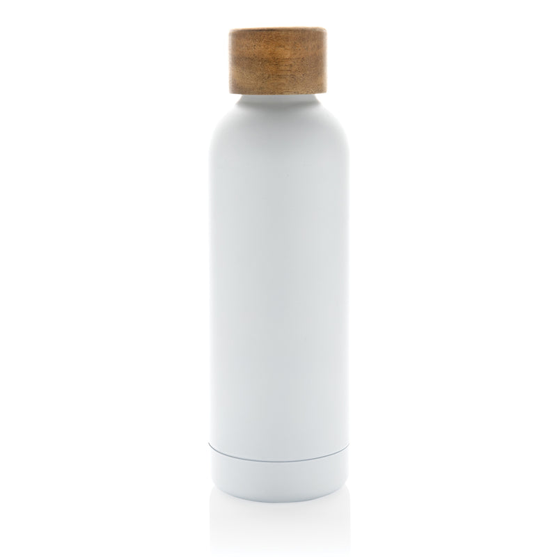Load image into Gallery viewer, Wood RCS certified recycled stainless steel vacuum bottle - Custom Wood Designs
