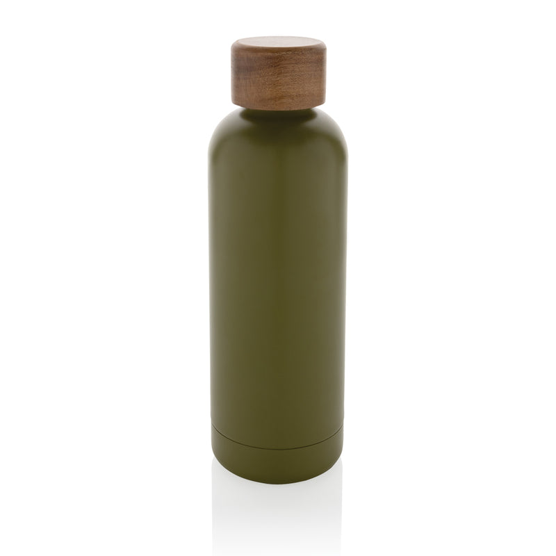 Load image into Gallery viewer, Wood RCS certified recycled stainless steel vacuum bottle - Custom Wood Designs
