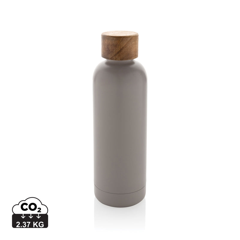 Load image into Gallery viewer, Wood RCS certified recycled stainless steel vacuum bottle - Custom Wood Designs
