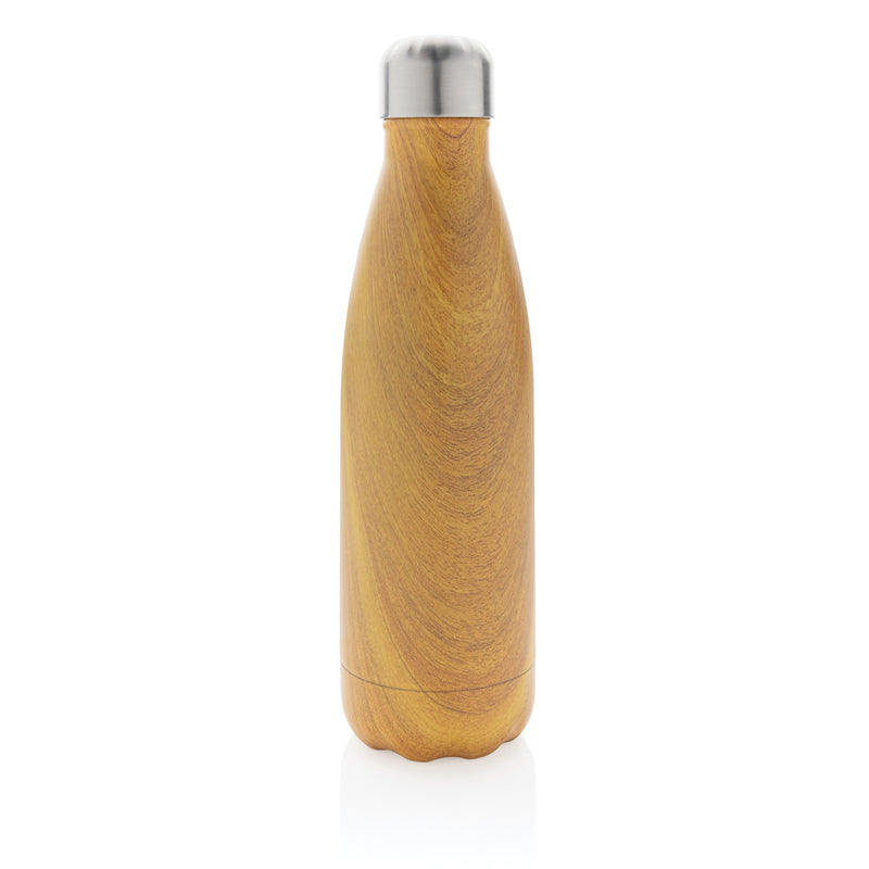 Load image into Gallery viewer, Vacuum insulated stainless steel bottle with wood print - Custom Wood Designs
