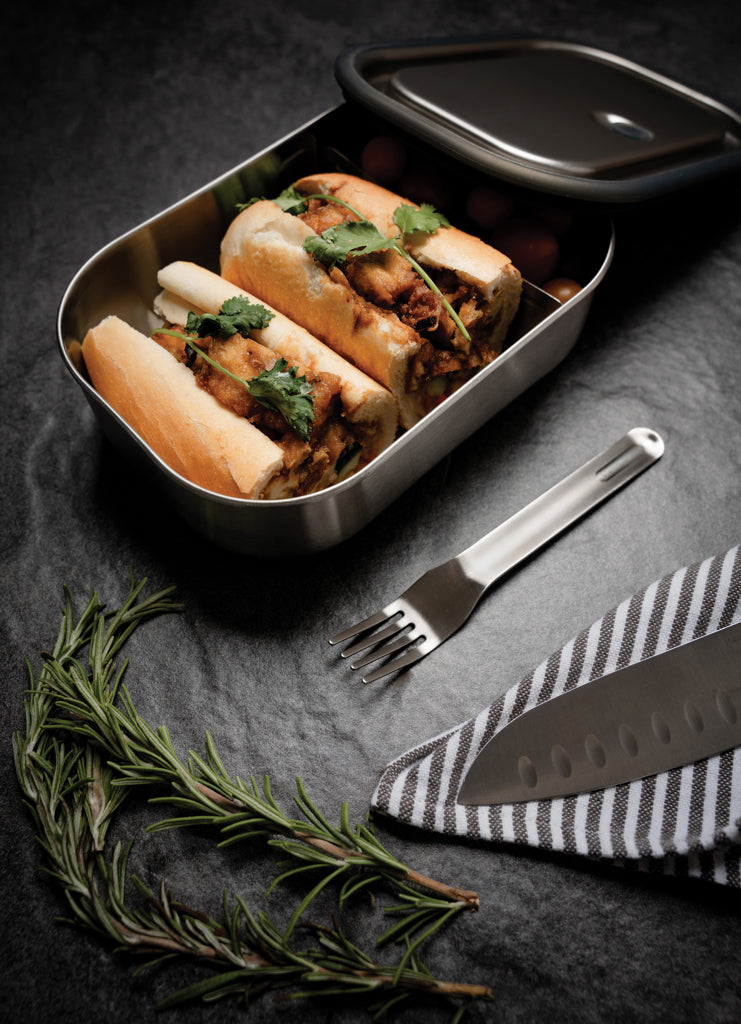 Load image into Gallery viewer, Black+Blum Stainless Steel Lunch Box Large - Custom Wood Designs
