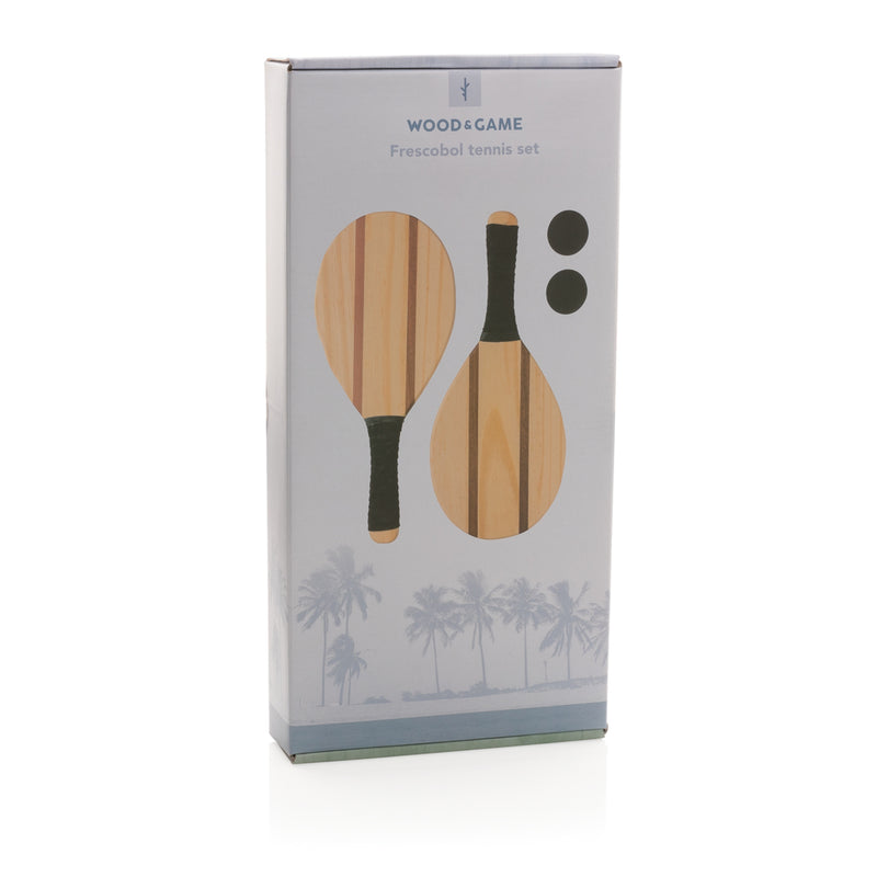 Load image into Gallery viewer, Wooden frescobol tennis set - Custom Wood Designs
