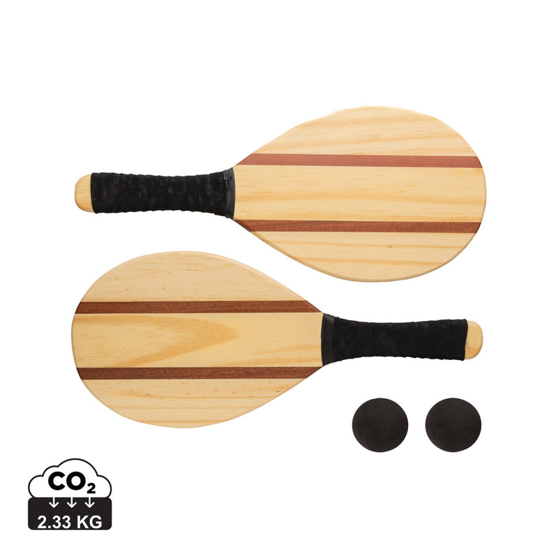 Load image into Gallery viewer, Wooden frescobol tennis set - Custom Wood Designs

