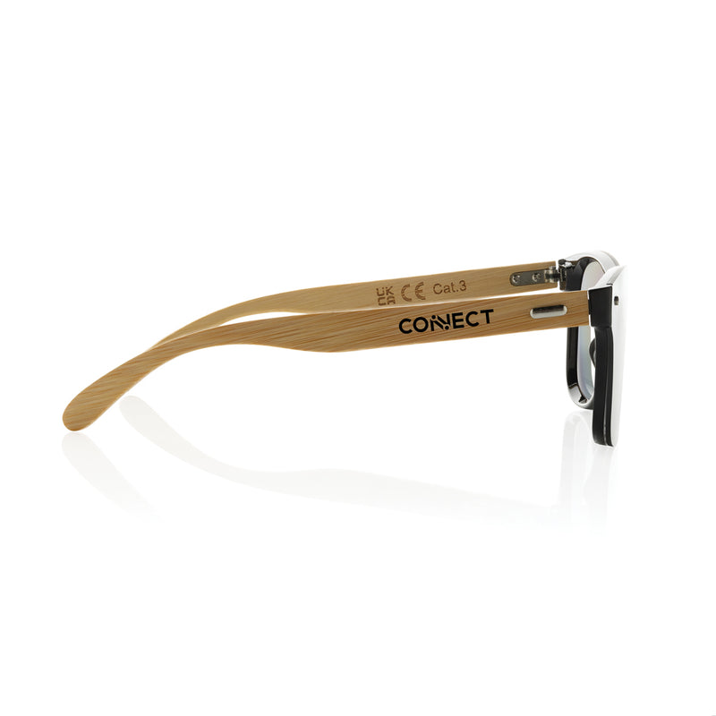 Load image into Gallery viewer, Prism RCS recycled plastic sunglasses with bamboo frame - Custom Wood Designs
