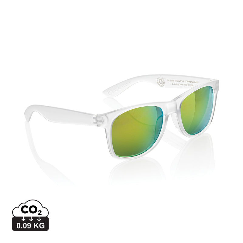 Load image into Gallery viewer, Gleam RCS recycled PC mirror lens sunglasses - Custom Wood Designs

