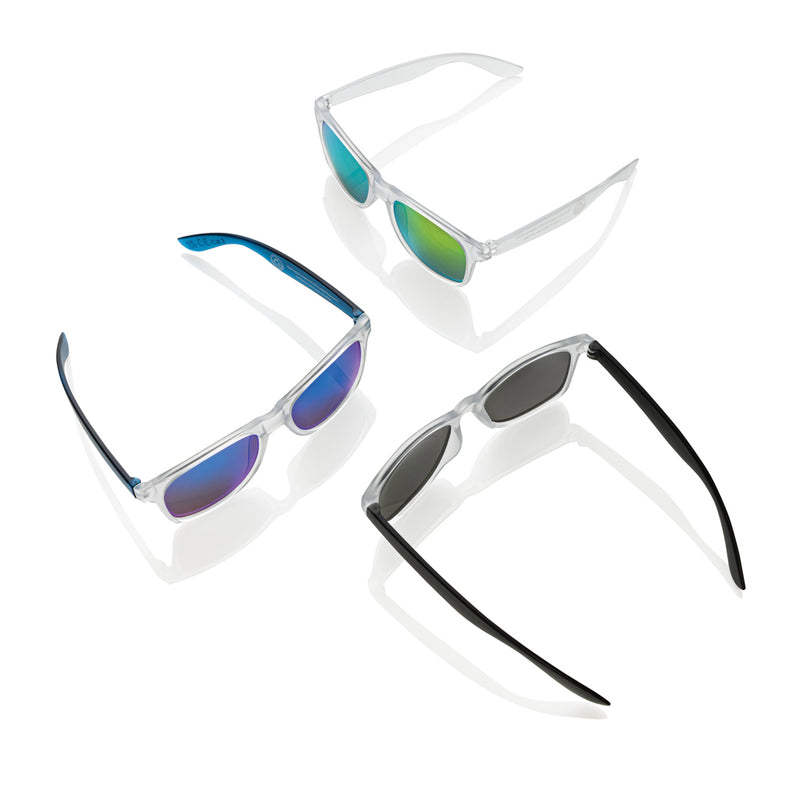 Load image into Gallery viewer, Gleam RCS recycled PC mirror lens sunglasses - Custom Wood Designs
