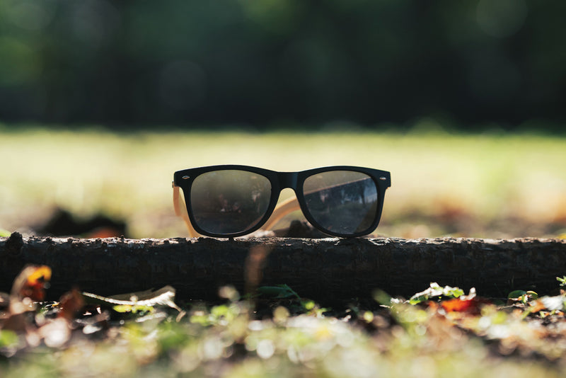 Load image into Gallery viewer, Bamboo and RCS recycled plastic sunglasses - Custom Wood Designs
