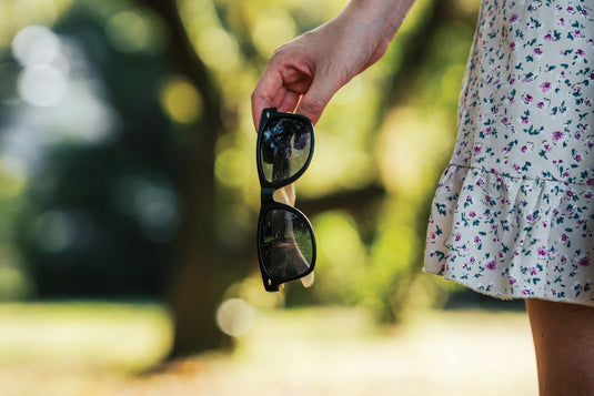 Bamboo and RCS recycled plastic sunglasses - Custom Wood Designs
