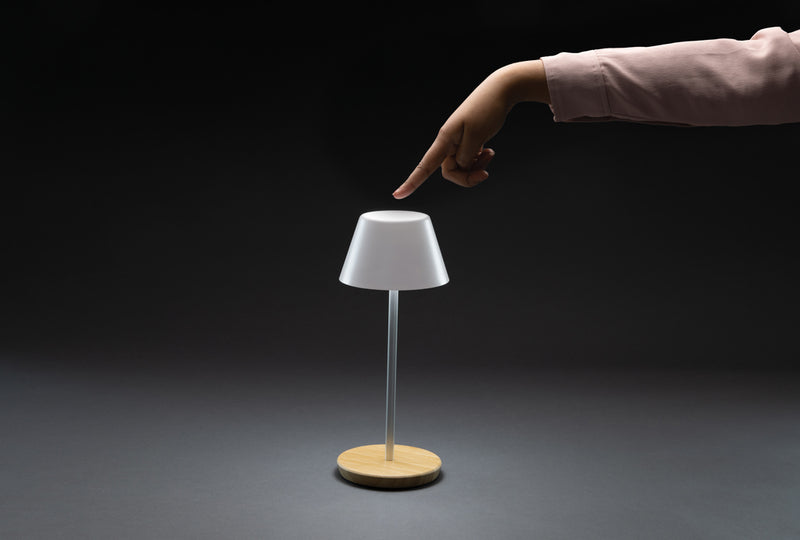 Load image into Gallery viewer, Pure Glow RCS usb-rechargeable recycled plastic table lamp - Custom Wood Designs
