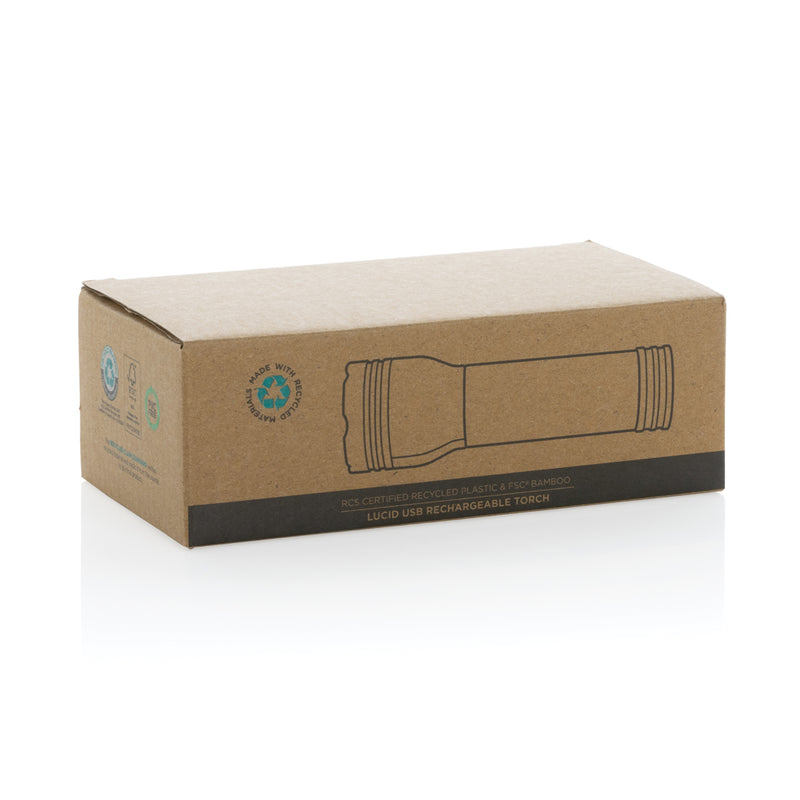 Load image into Gallery viewer, Lucid 3W RCS certified recycled plastic &amp; bamboo torch - Custom Wood Designs

