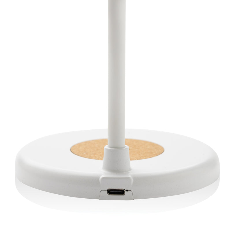 Load image into Gallery viewer, Zenara RCS recycled plastic and cork 15W wireless desk lamp - Custom Wood Designs
