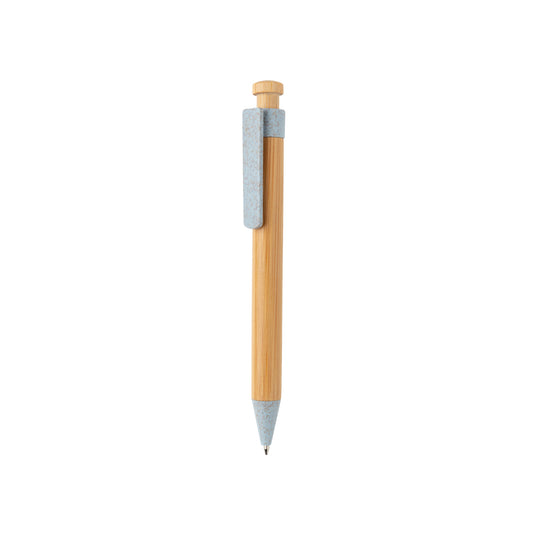 Bamboo pen with wheatstraw clip - Custom Wood Designs