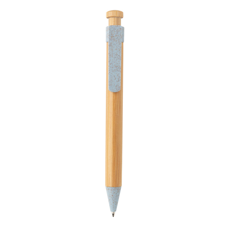 Load image into Gallery viewer, Bamboo pen with wheatstraw clip - Custom Wood Designs
