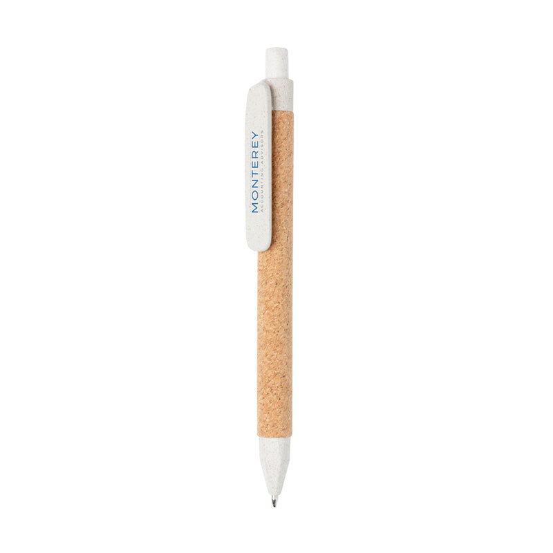 Load image into Gallery viewer, Write wheatstraw and cork pen - Custom Wood Designs
