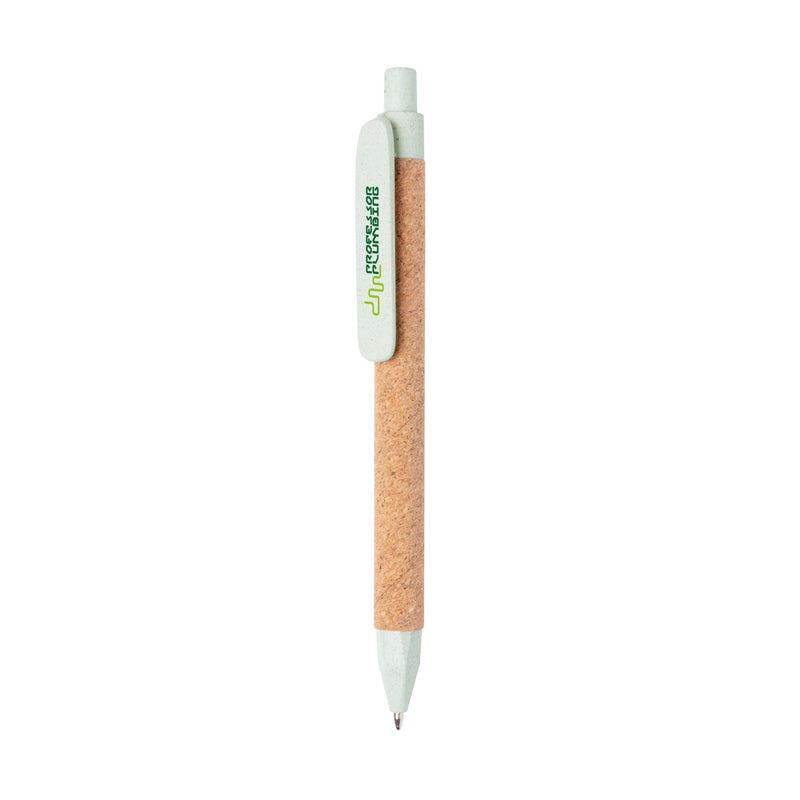 Load image into Gallery viewer, Write wheatstraw and cork pen - Custom Wood Designs
