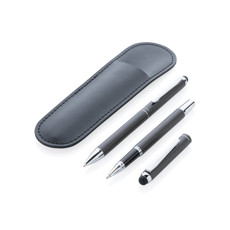 Load image into Gallery viewer, Swiss Peak deluxe pen set in PU pouch - Custom Wood Designs
