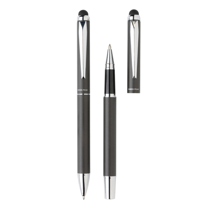 Load image into Gallery viewer, Swiss Peak deluxe pen set in PU pouch - Custom Wood Designs
