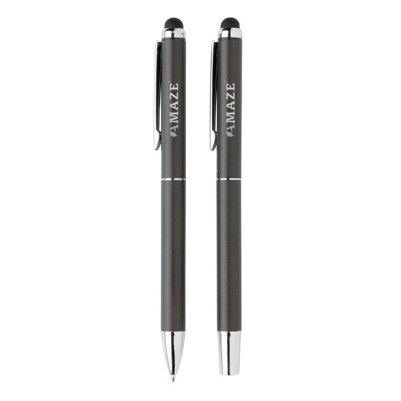 Load image into Gallery viewer, Swiss Peak deluxe pen set in PU pouch - Custom Wood Designs

