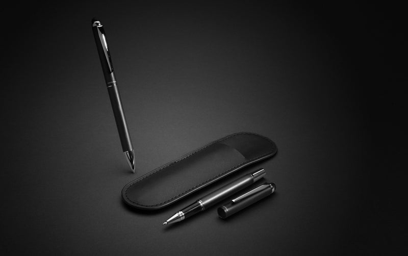 Load image into Gallery viewer, Swiss Peak deluxe pen set in PU pouch - Custom Wood Designs
