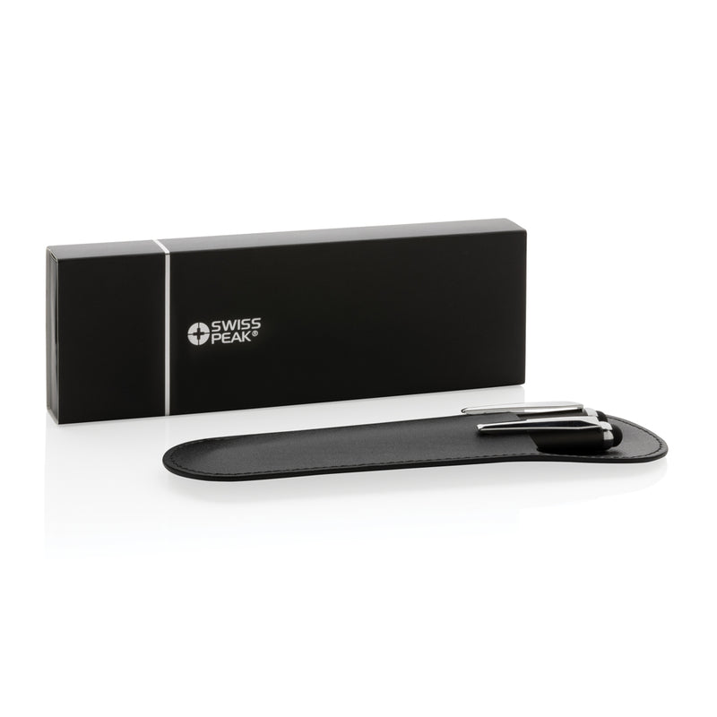 Load image into Gallery viewer, Swiss Peak deluxe pen set in PU pouch - Custom Wood Designs
