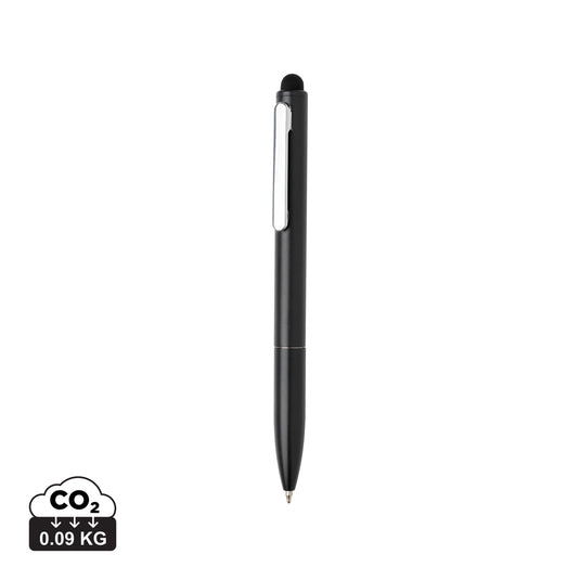 Kymi RCS certified recycled aluminium pen with stylus - Custom Wood Designs
