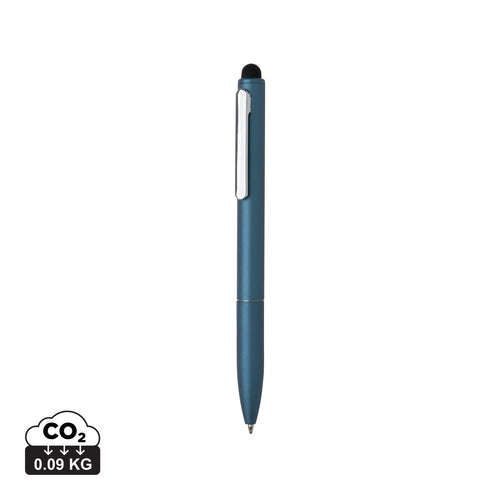 Kymi RCS certified recycled aluminium pen with stylus - Custom Wood Designs