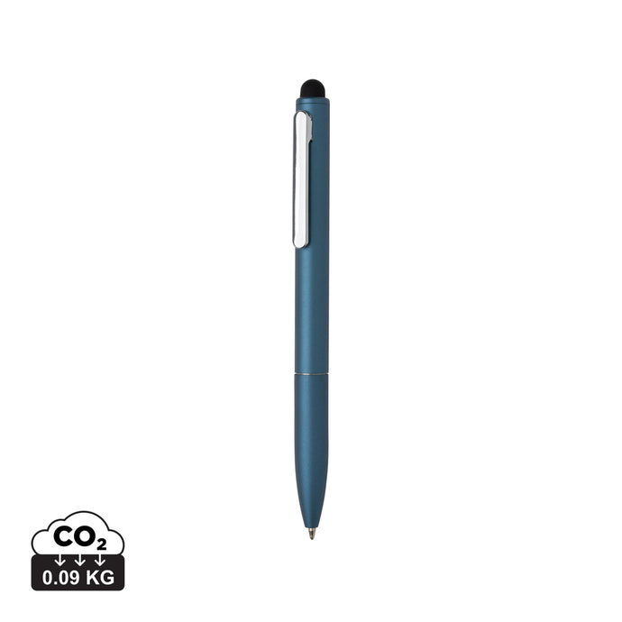 Kymi RCS certified recycled aluminium pen with stylus - Custom Wood Designs
