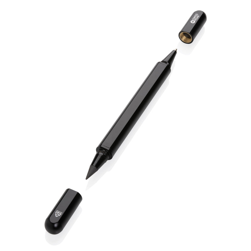 Load image into Gallery viewer, Swiss Peak Storm RCS recycled aluminum dual tip pen - Custom Wood Designs
