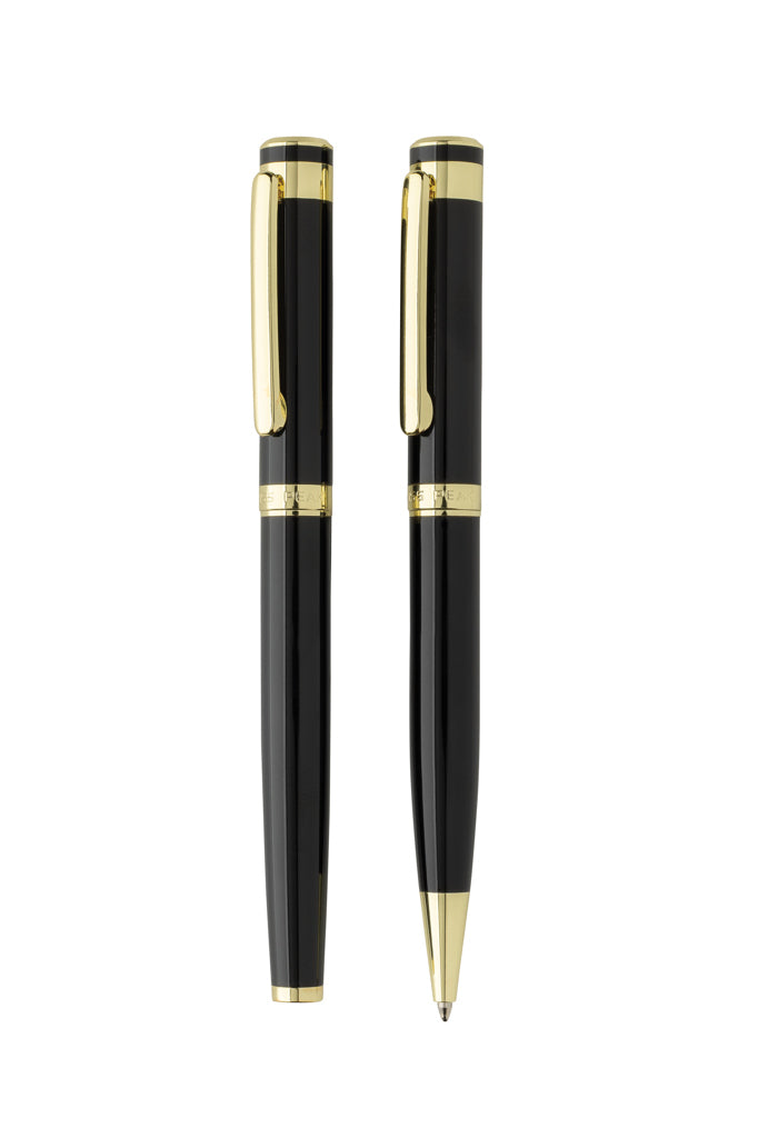 Load image into Gallery viewer, Swiss Peak Luca RCS recycled brass deluxe pen set - Custom Wood Designs
