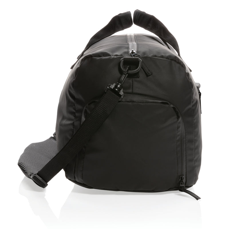 Load image into Gallery viewer, Fashion black weekend bag PVC free - Custom Wood Designs

