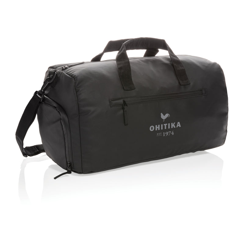 Load image into Gallery viewer, Fashion black weekend bag PVC free - Custom Wood Designs
