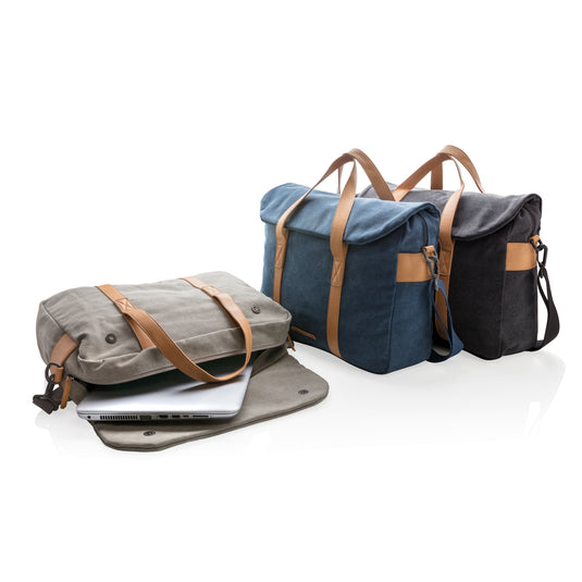 Canvas laptop bag PVC free - Custom Wood Designs