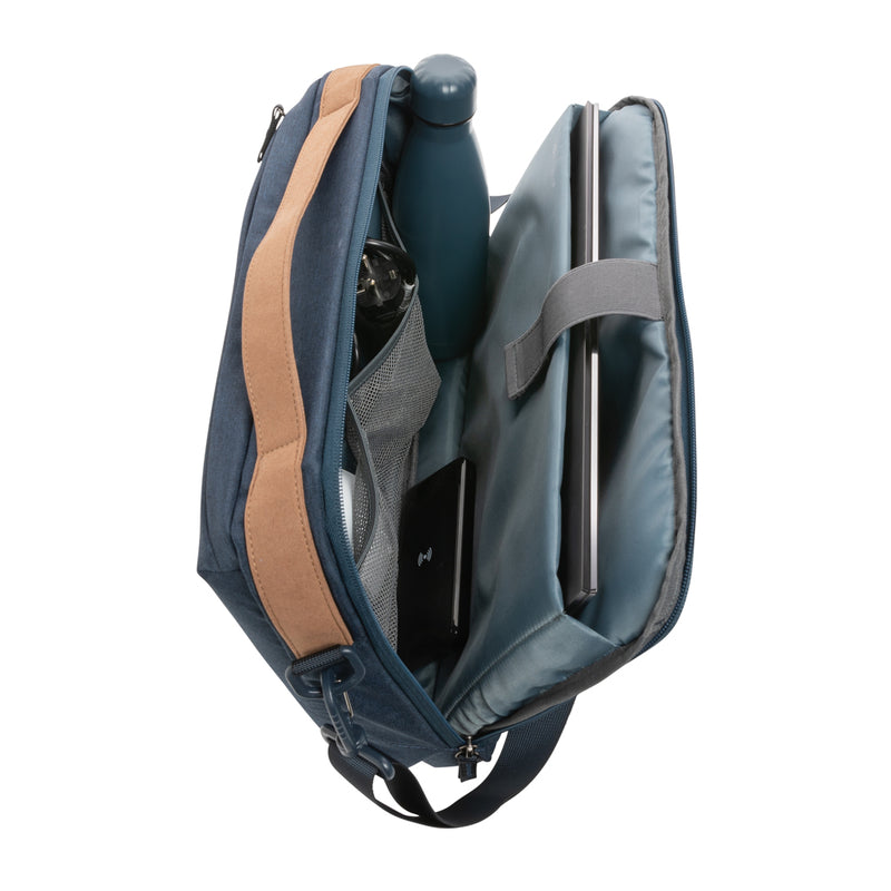 Load image into Gallery viewer, Impact AWARE™ 300D two tone deluxe 15.6&quot; laptop bag - Custom Wood Designs

