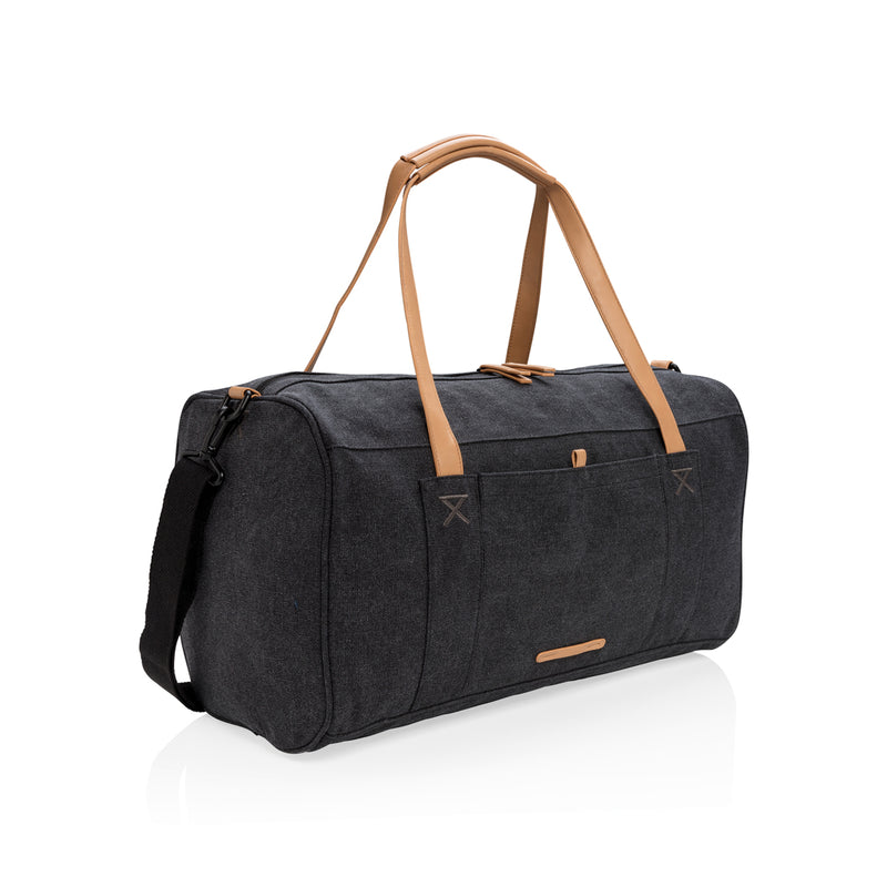 Load image into Gallery viewer, Canvas travel/weekend bag PVC free - Custom Wood Designs
