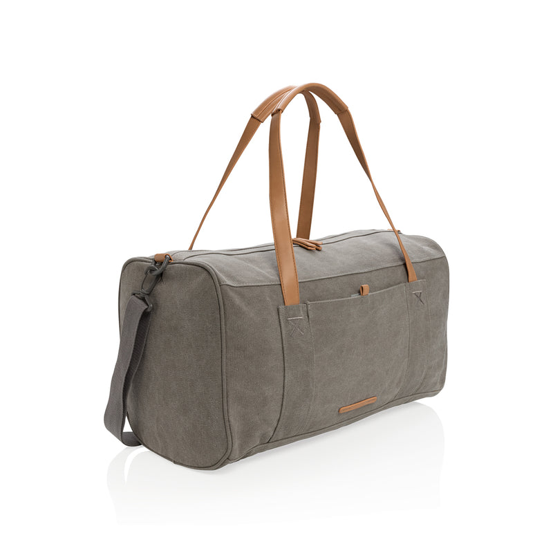 Load image into Gallery viewer, Canvas travel/weekend bag PVC free - Custom Wood Designs
