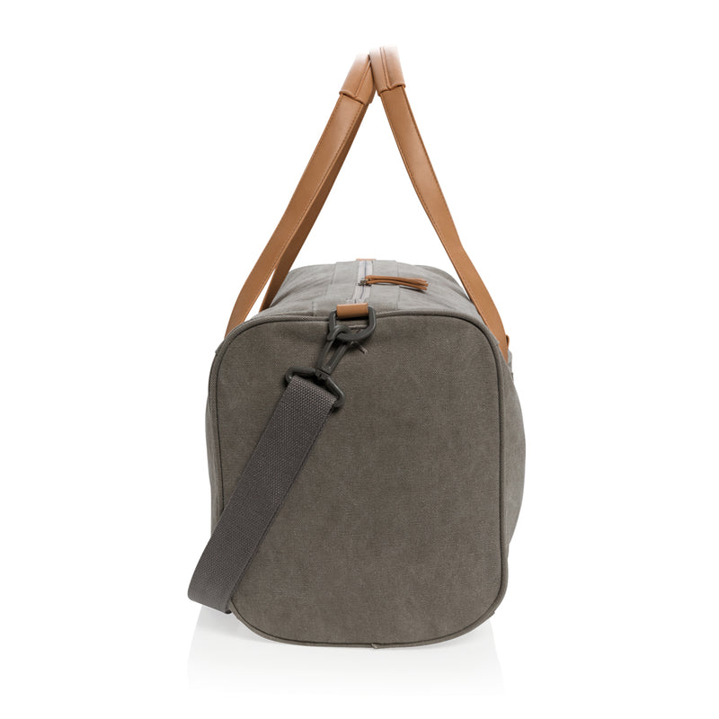 Load image into Gallery viewer, Canvas travel/weekend bag PVC free - Custom Wood Designs
